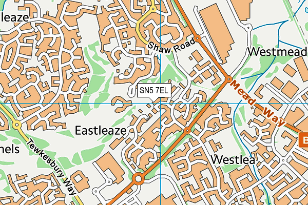 SN5 7EL map - OS VectorMap District (Ordnance Survey)