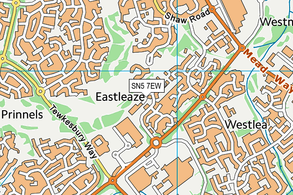 SN5 7EW map - OS VectorMap District (Ordnance Survey)