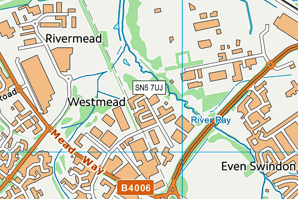 SN5 7UJ map - OS VectorMap District (Ordnance Survey)