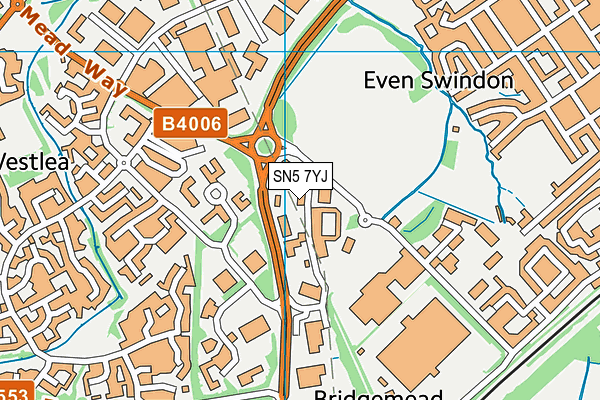 SN5 7YJ map - OS VectorMap District (Ordnance Survey)