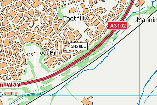 SN5 8BE map - OS VectorMap District (Ordnance Survey)