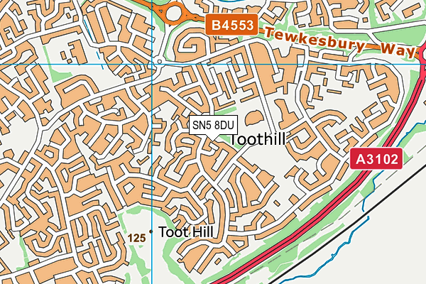 SN5 8DU map - OS VectorMap District (Ordnance Survey)