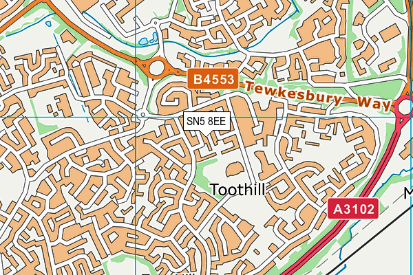 SN5 8EE map - OS VectorMap District (Ordnance Survey)