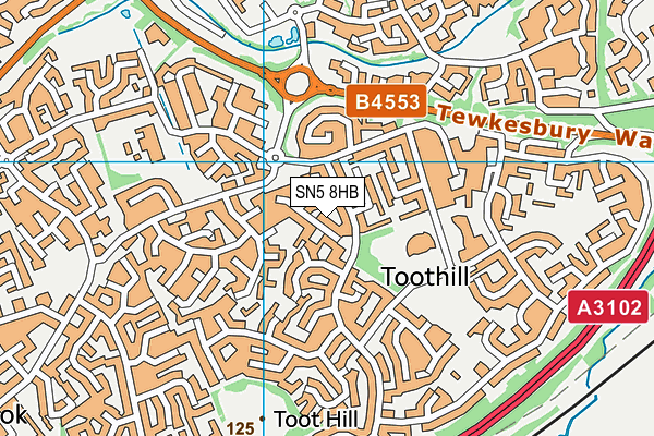 SN5 8HB map - OS VectorMap District (Ordnance Survey)