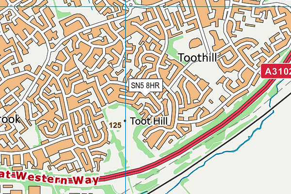 SN5 8HR map - OS VectorMap District (Ordnance Survey)