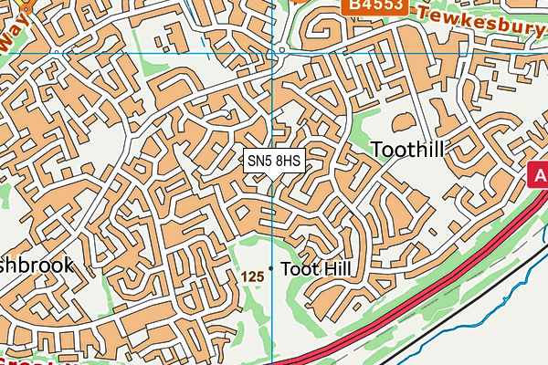 SN5 8HS map - OS VectorMap District (Ordnance Survey)