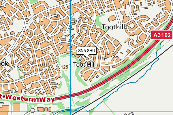 SN5 8HU map - OS VectorMap District (Ordnance Survey)