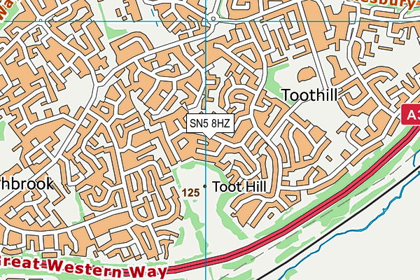 SN5 8HZ map - OS VectorMap District (Ordnance Survey)