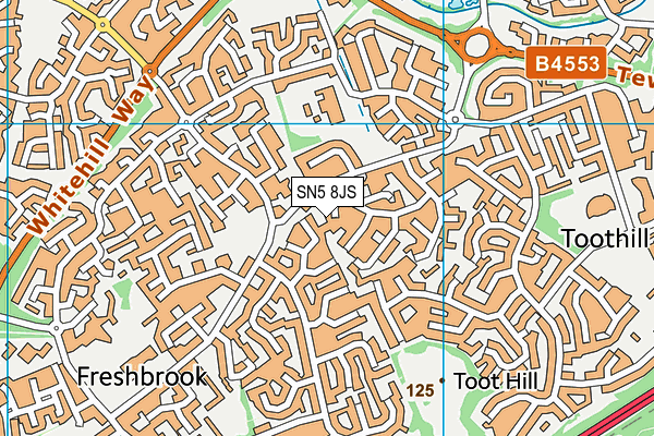 SN5 8JS map - OS VectorMap District (Ordnance Survey)