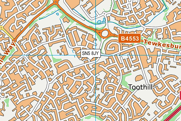 SN5 8JY map - OS VectorMap District (Ordnance Survey)