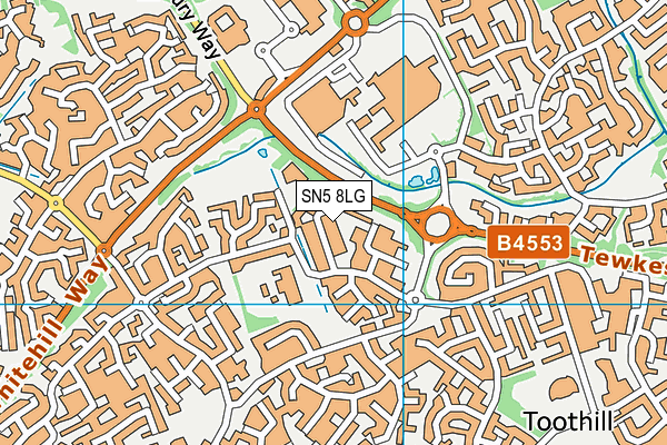 SN5 8LG map - OS VectorMap District (Ordnance Survey)