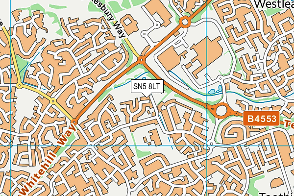 SN5 8LT map - OS VectorMap District (Ordnance Survey)