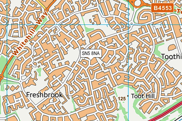 SN5 8NA map - OS VectorMap District (Ordnance Survey)