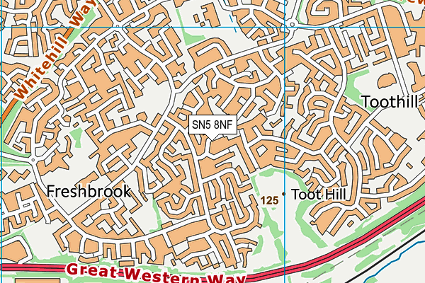 SN5 8NF map - OS VectorMap District (Ordnance Survey)