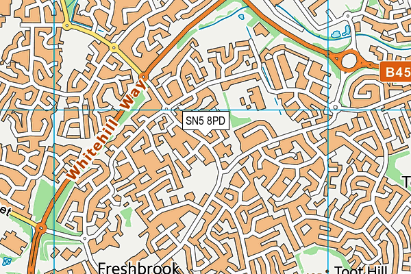 SN5 8PD map - OS VectorMap District (Ordnance Survey)