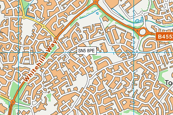 SN5 8PE map - OS VectorMap District (Ordnance Survey)