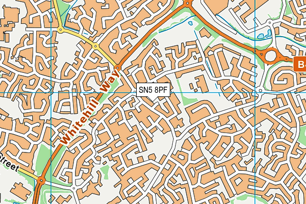 SN5 8PF map - OS VectorMap District (Ordnance Survey)