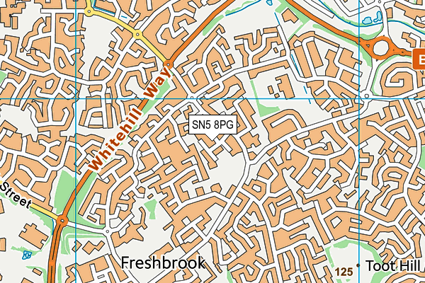 SN5 8PG map - OS VectorMap District (Ordnance Survey)