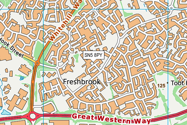 SN5 8PY map - OS VectorMap District (Ordnance Survey)