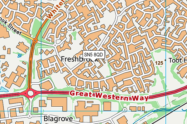 SN5 8QD map - OS VectorMap District (Ordnance Survey)