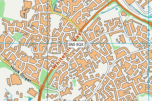 SN5 8QX map - OS VectorMap District (Ordnance Survey)