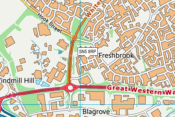 SN5 8RP map - OS VectorMap District (Ordnance Survey)