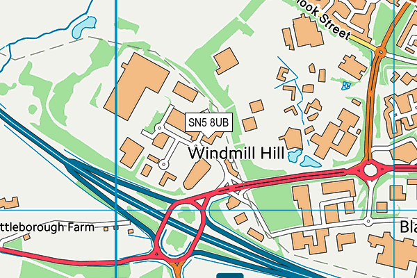 SN5 8UB map - OS VectorMap District (Ordnance Survey)