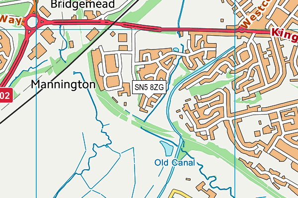 SN5 8ZG map - OS VectorMap District (Ordnance Survey)