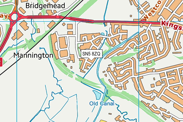SN5 8ZQ map - OS VectorMap District (Ordnance Survey)