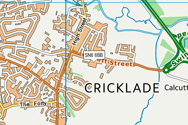 Cricklade Manor Prep map (SN6 6BB) - OS VectorMap District (Ordnance Survey)