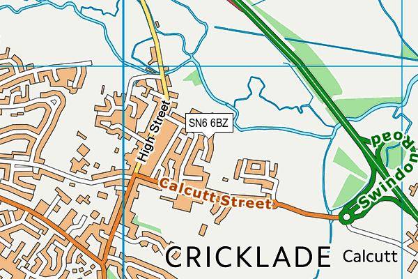SN6 6BZ map - OS VectorMap District (Ordnance Survey)