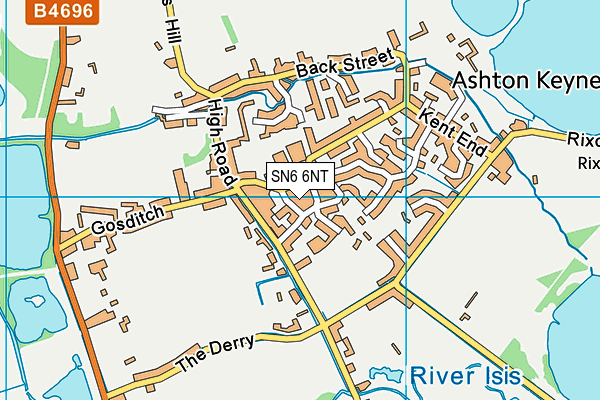 Ashton Keynes Village Hall map (SN6 6NT) - OS VectorMap District (Ordnance Survey)