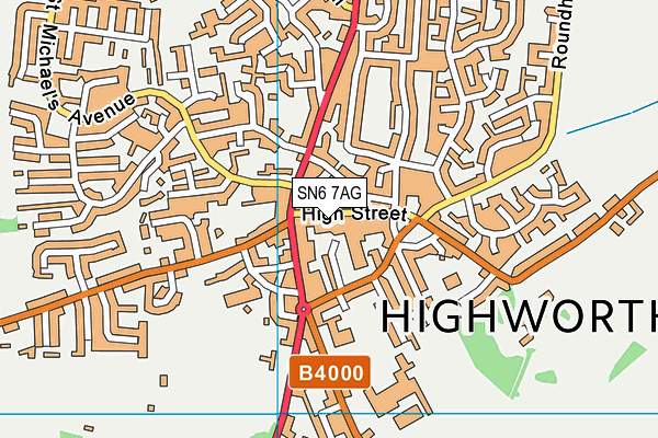 Map of THE WINE BAR (HIGHWORTH) LIMITED at district scale