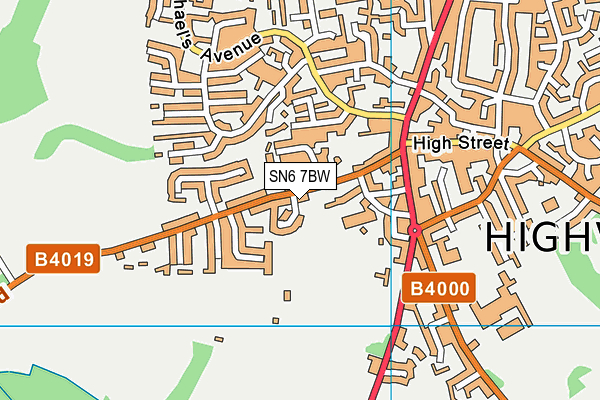 Highworth Tennis Club map (SN6 7BW) - OS VectorMap District (Ordnance Survey)