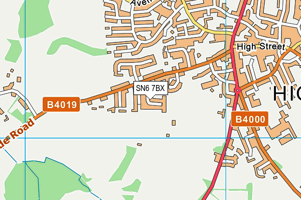 SN6 7BX map - OS VectorMap District (Ordnance Survey)