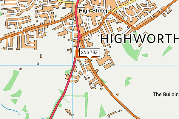 Highworth Warneford School  map (SN6 7BZ) - OS VectorMap District (Ordnance Survey)