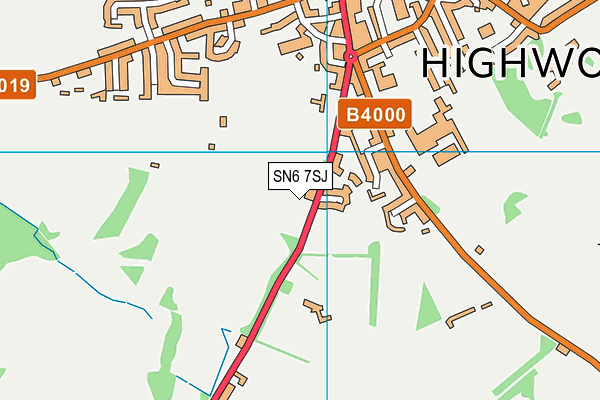 Highworth Community Golf Complex map (SN6 7SJ) - OS VectorMap District (Ordnance Survey)