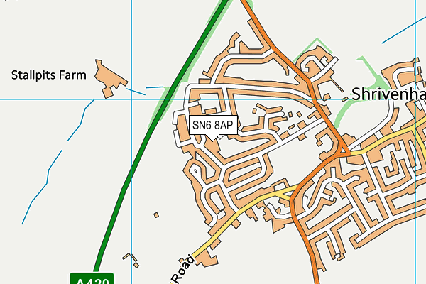 SN6 8AP map - OS VectorMap District (Ordnance Survey)