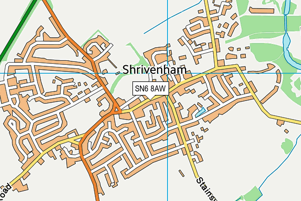 SN6 8AW map - OS VectorMap District (Ordnance Survey)