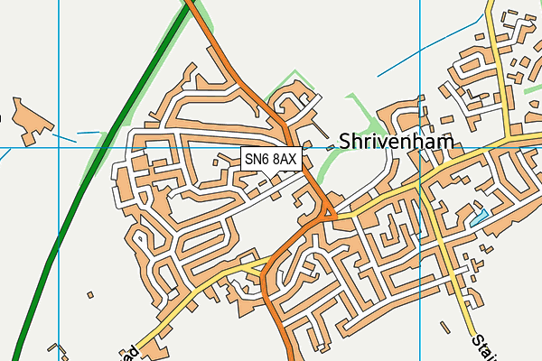 SN6 8AX map - OS VectorMap District (Ordnance Survey)