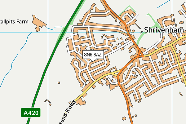 SN6 8AZ map - OS VectorMap District (Ordnance Survey)