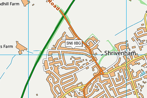 SN6 8BG map - OS VectorMap District (Ordnance Survey)