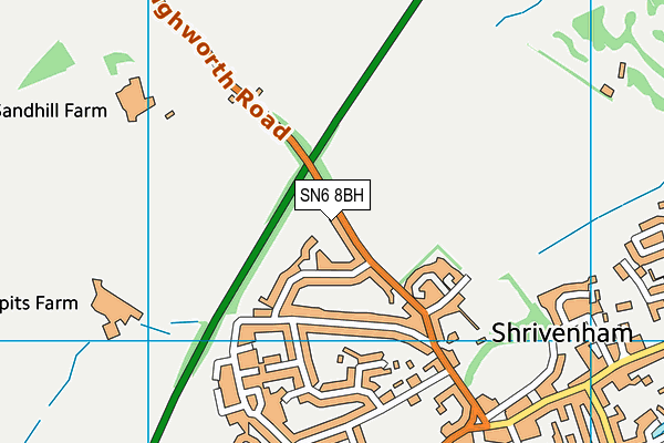 SN6 8BH map - OS VectorMap District (Ordnance Survey)