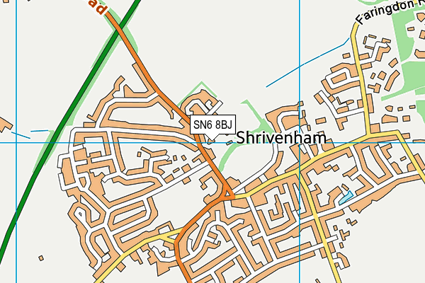Shrivenham Fc map (SN6 8BJ) - OS VectorMap District (Ordnance Survey)