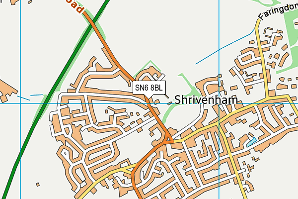 Shrivenham Recreation Ground map (SN6 8BL) - OS VectorMap District (Ordnance Survey)