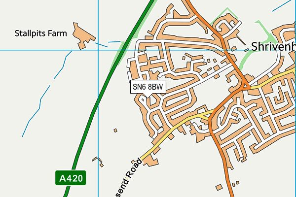 SN6 8BW map - OS VectorMap District (Ordnance Survey)