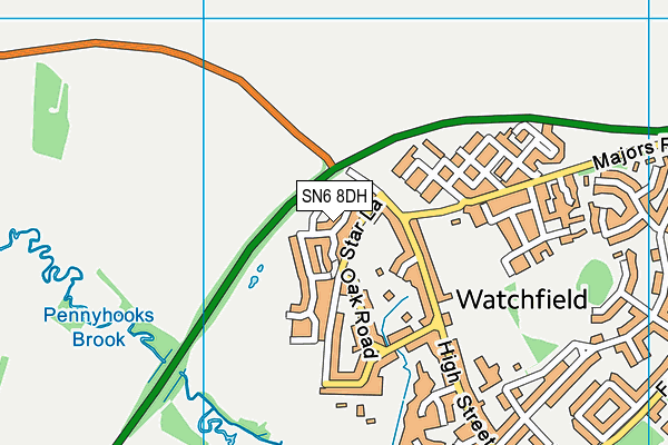 SN6 8DH map - OS VectorMap District (Ordnance Survey)