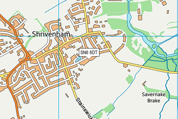 SN6 8DT map - OS VectorMap District (Ordnance Survey)