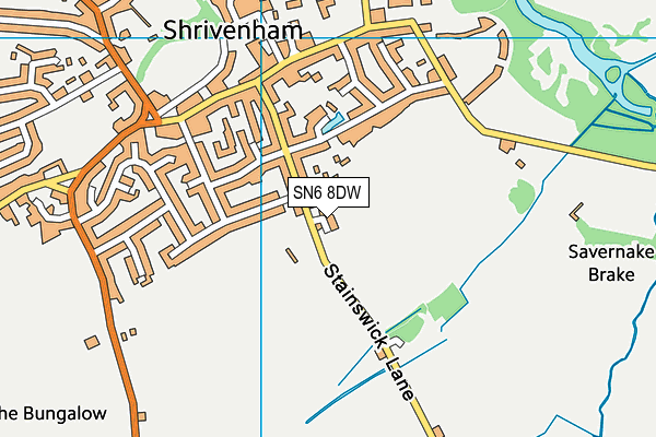 SN6 8DW map - OS VectorMap District (Ordnance Survey)