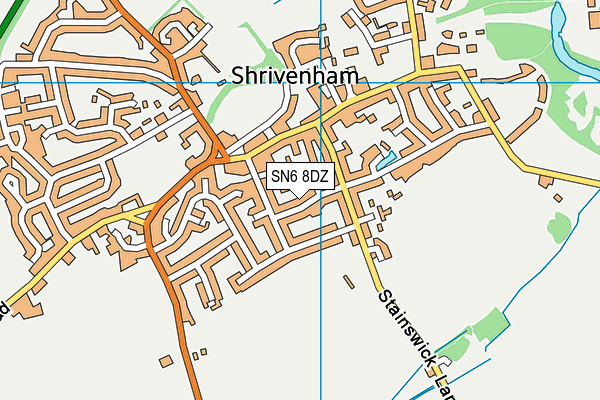 SN6 8DZ map - OS VectorMap District (Ordnance Survey)